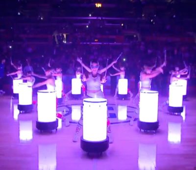 L.E.D. drummers
